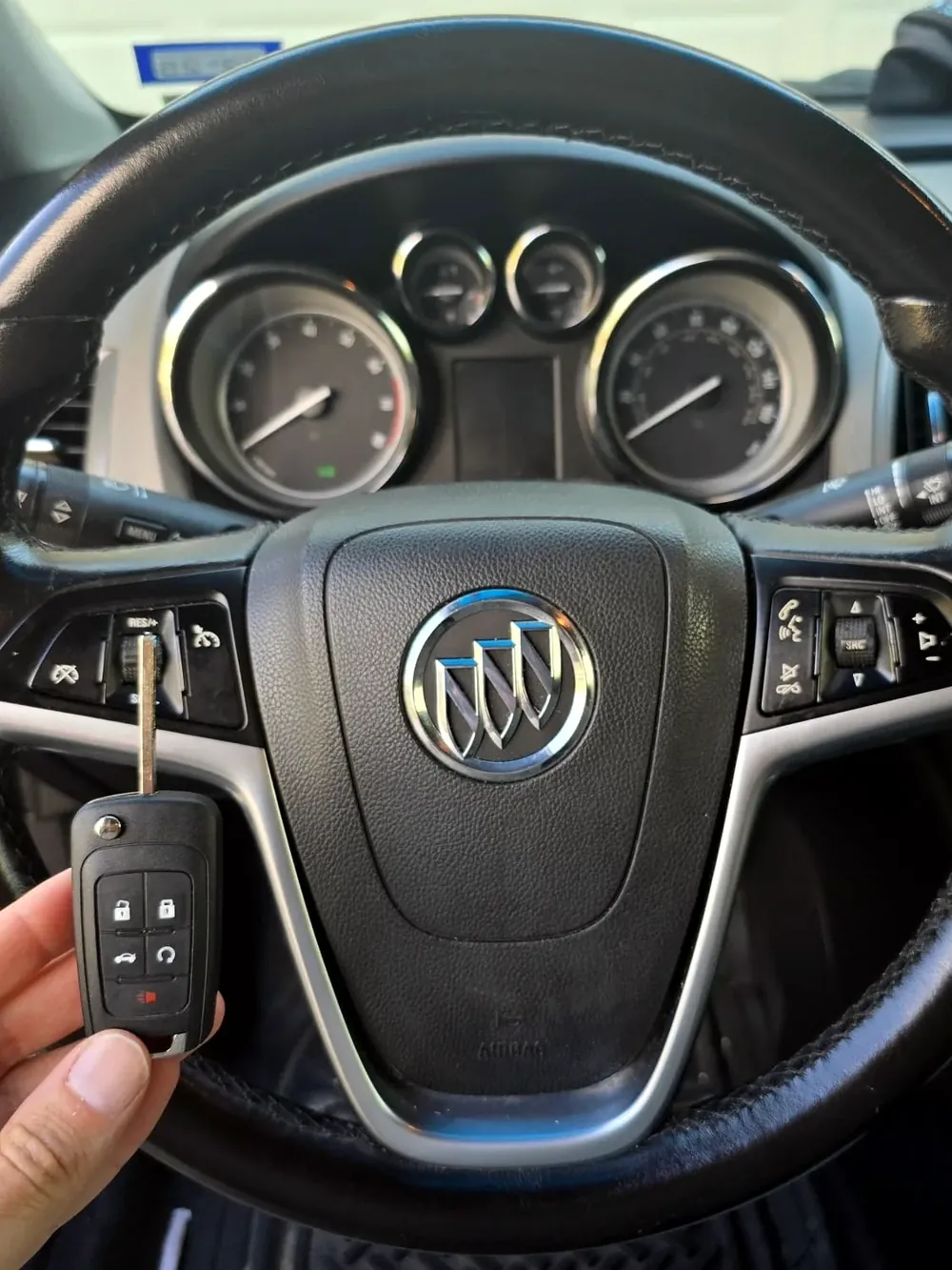 New Buick flip key at the steering wheel